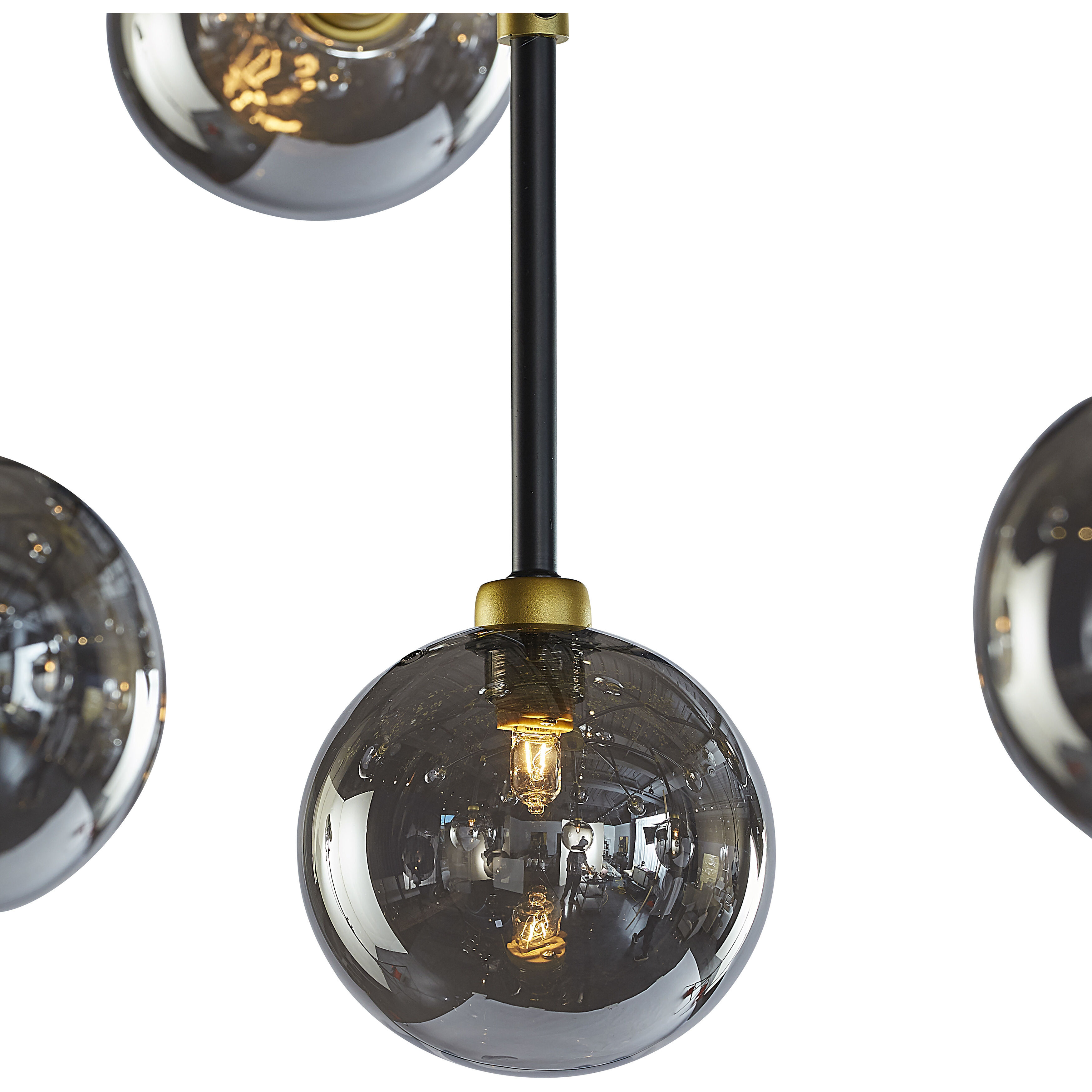 Deimos LED 45 inch Smoke Grey Chandelier Ceiling Light, Large